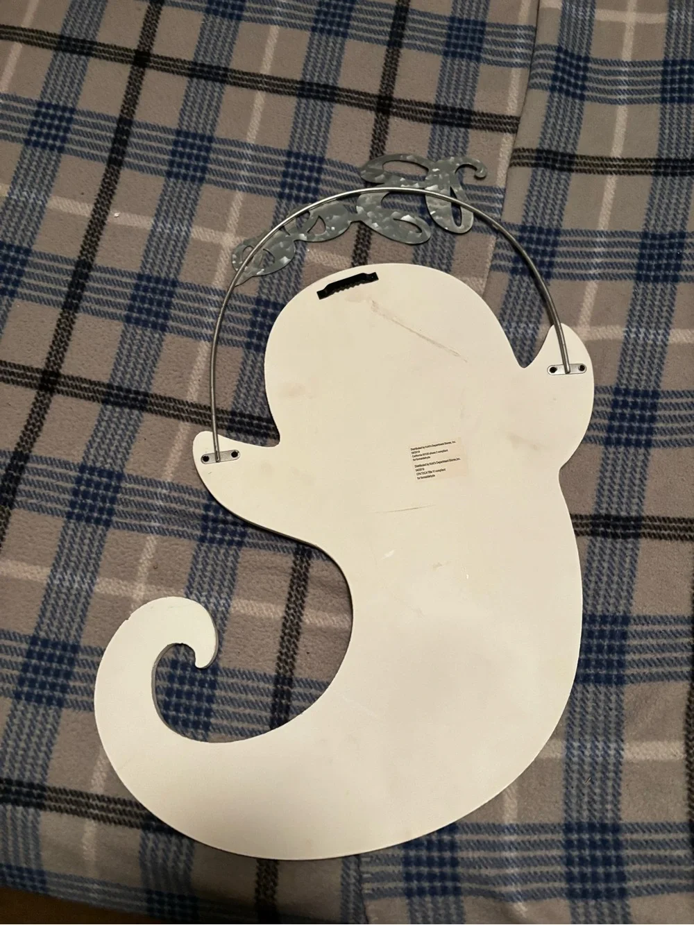 White Wooden Ghost Wall Hanging - Brand: